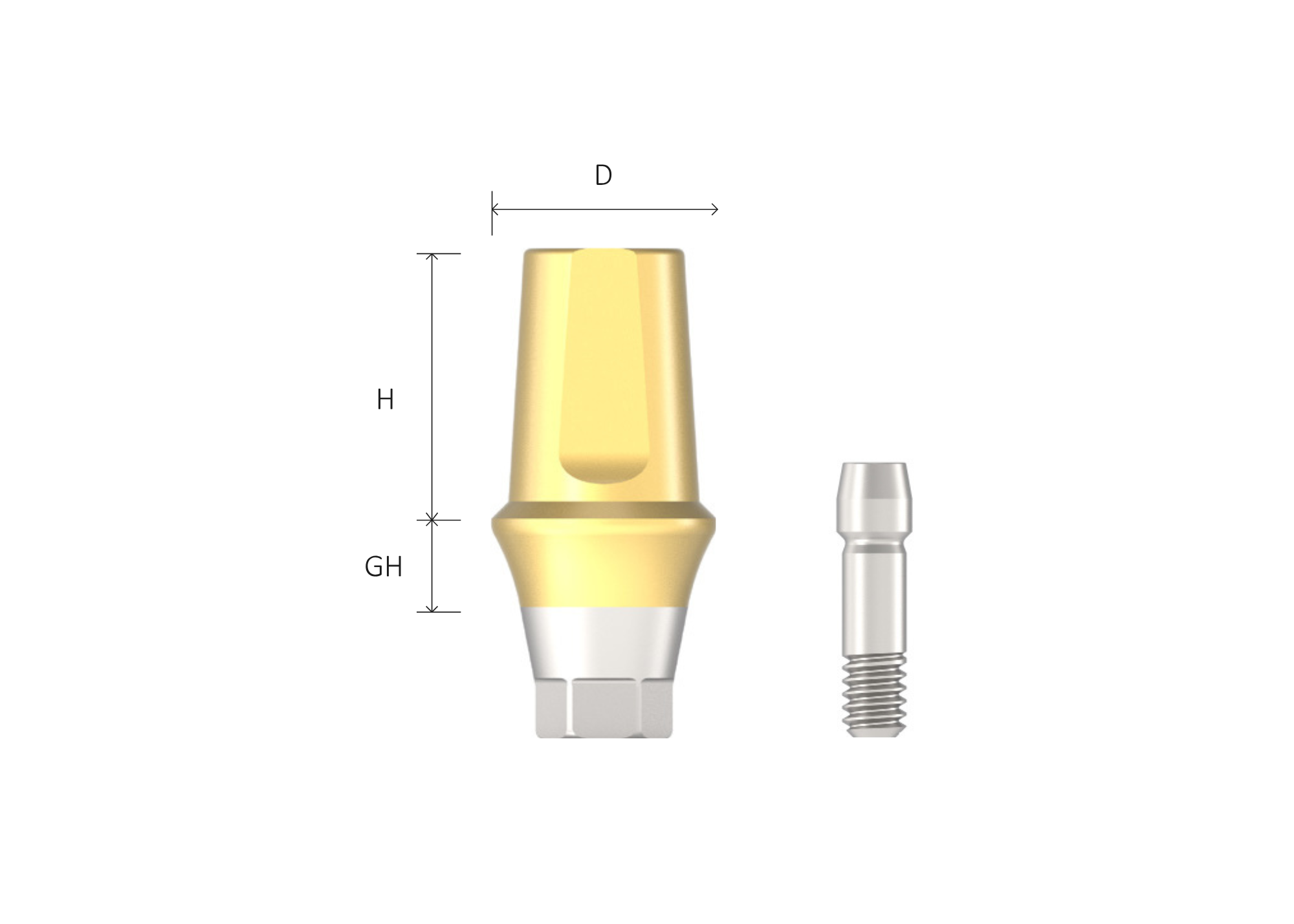 Straight (Transfer) Abutment - Hiossen Mini, Regular